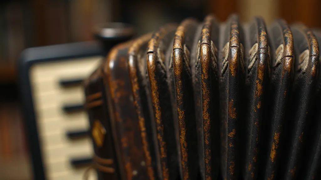 Antique accordion bellows detail