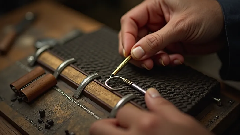 Accordion reed repair in progress