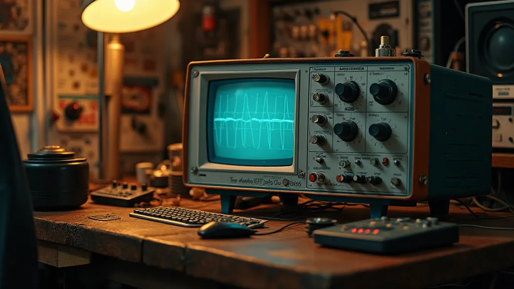 Oscilloscope display