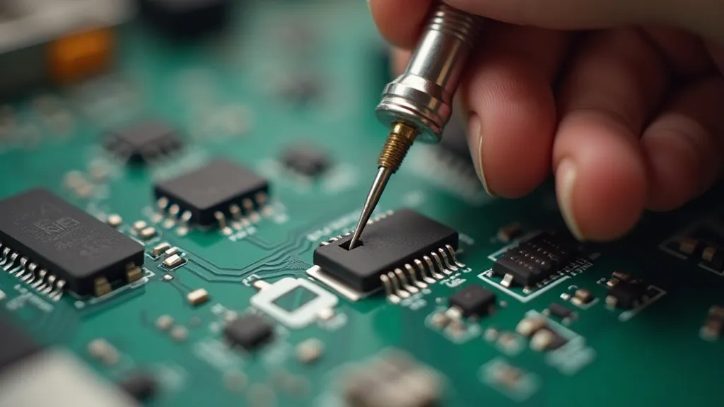 Soldering a circuit board