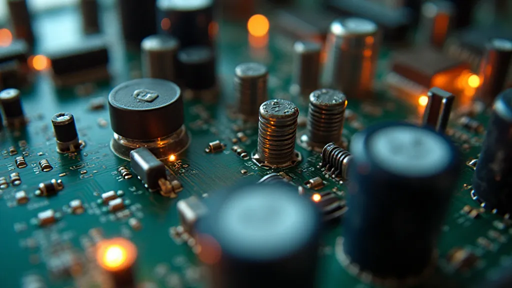 Close-up of a ham radio circuit board