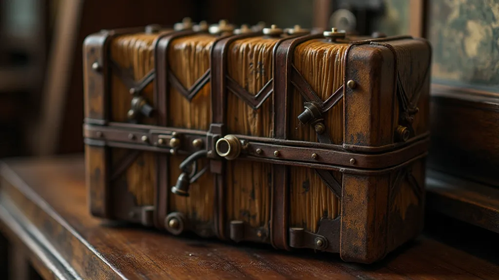 Vintage accordion showing reed system