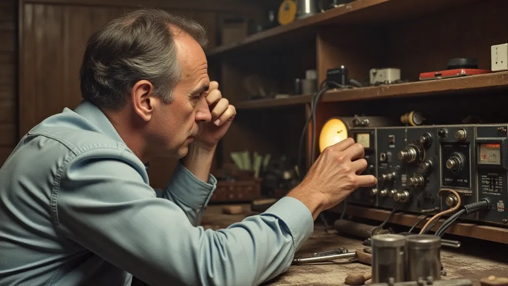 Vintage ham radio setup