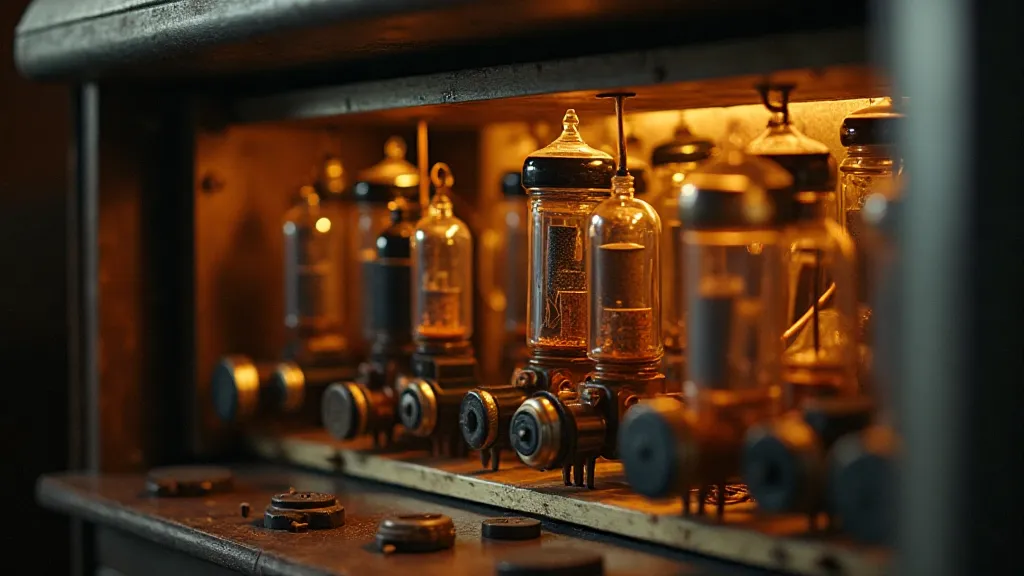 Inside a vintage radio receiver
